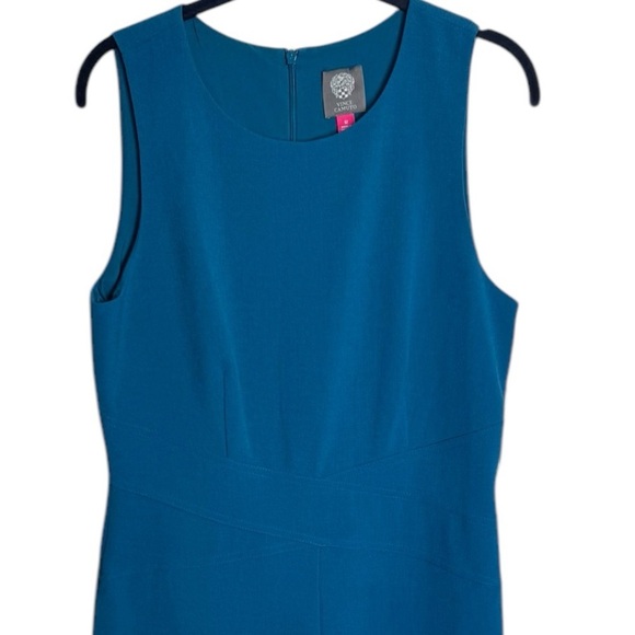 NWT Vince Camuto Crisscross Waist Crepe Jumpsuit Wide Leg size 12 minimalist - Picture 4 of 8